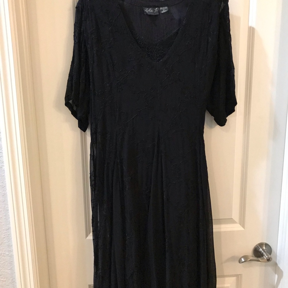 Black bohemian lacy dress